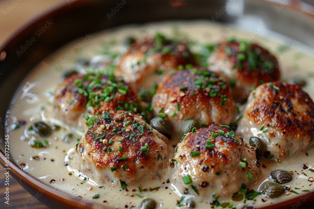 Königsberger Klopse - Meatballs in a creamy white sauce with capers. Königsberger Klopse - Meatballs in a creamy white sauce with capers.