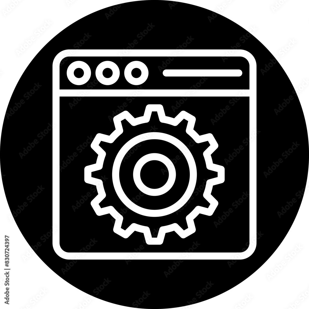 Vector Design Browser Setting Icon Style Vector Design Browser Setting Icon Style