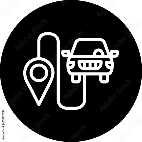 Vector Design Driving Route Icon Style