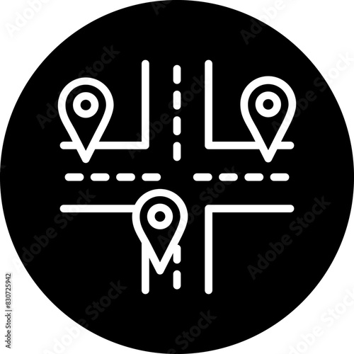 Vector Design Multiple Destinations Icon Style