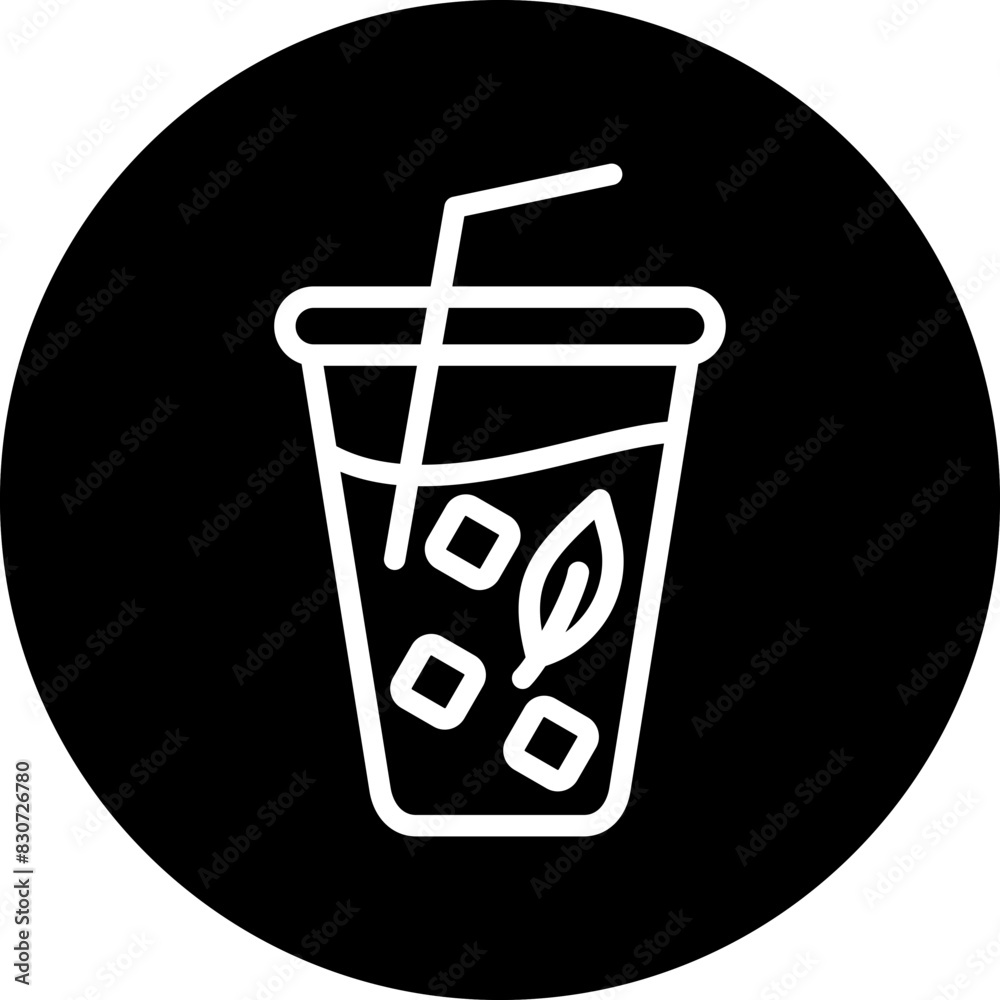 Vector Design Ice Tea Icon Style Vector Design Ice Tea Icon Style