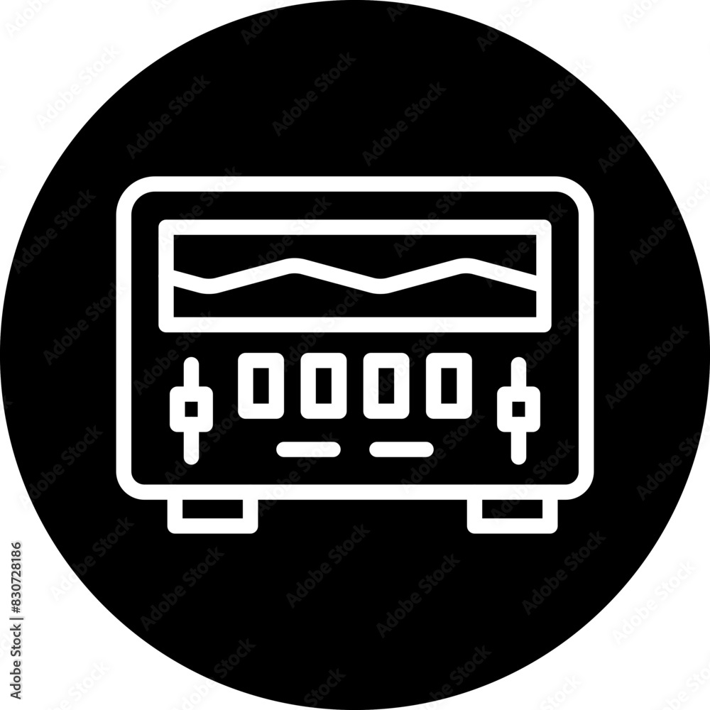 Vector Design Oscilloscope Icon Style Vector Design Oscilloscope Icon Style