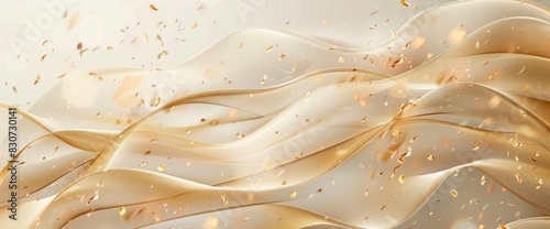 A gold ribbon with gold glitter and gold dust
