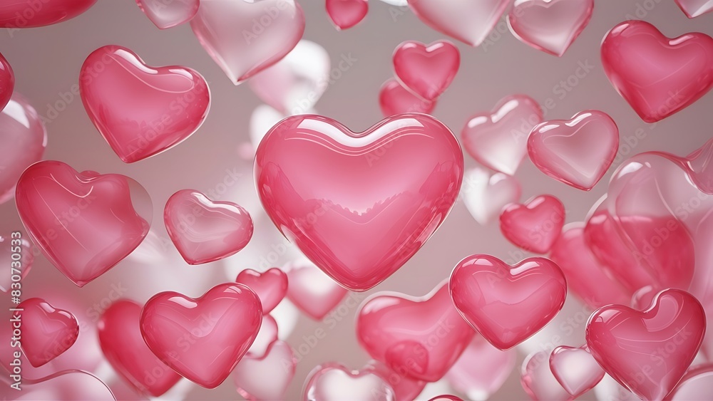 romantic pink hearts soft-focus gradient background pale pink white dreamy glossy finish romantic pink hearts soft-focus gradient background pale pink white dreamy glossy finish