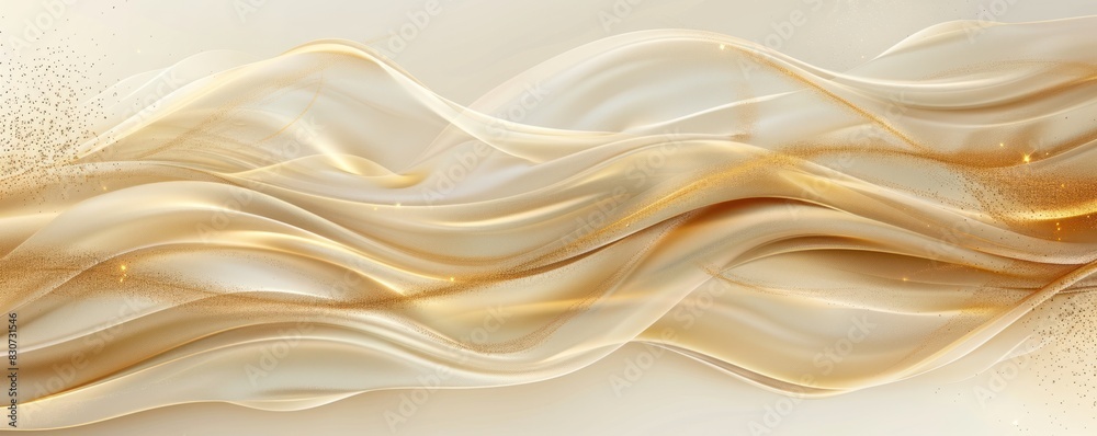 A gold and white background with a wavy line A gold and white background with a wavy line