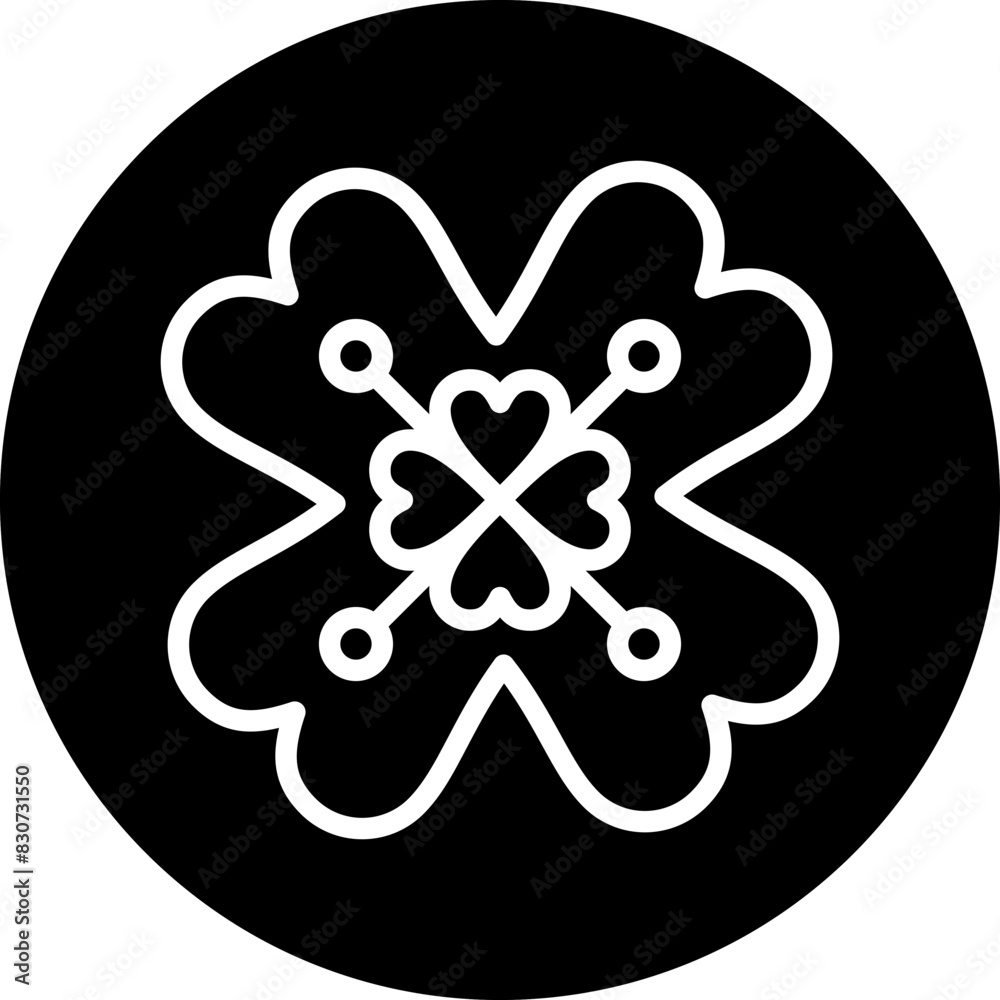 Vector Design Four Leaf Clover Icon Style