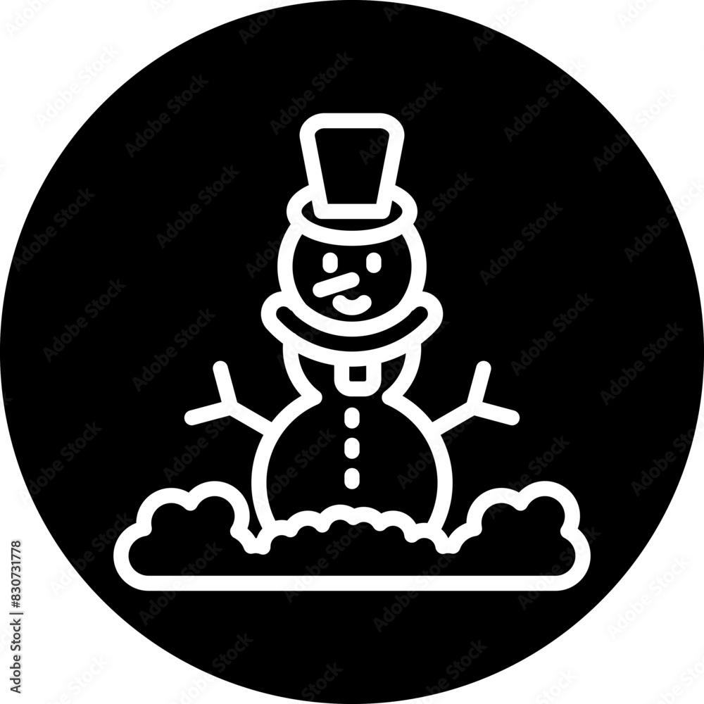 Vector Design Snowman Icon Style Vector Design Snowman Icon Style