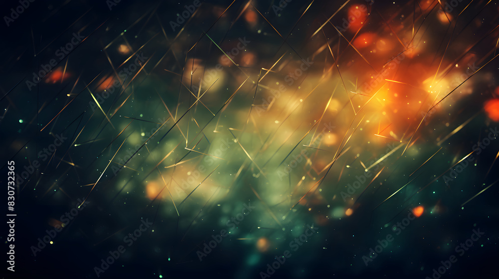 Obraz premium Digital nature themed geometric abstract poster background