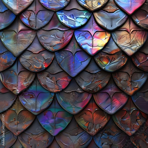 Vibrant Mosaic Artwork: A Colorful Display of Tessellated Glass Pieces © GestureShot