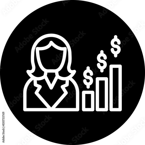 Vector Design Businesswoman Icon Style