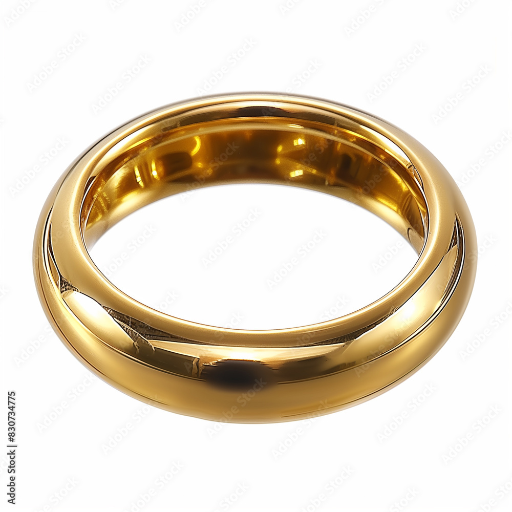 Gold wedding ring, isolated on a white background Gold wedding ring, isolated on a white background