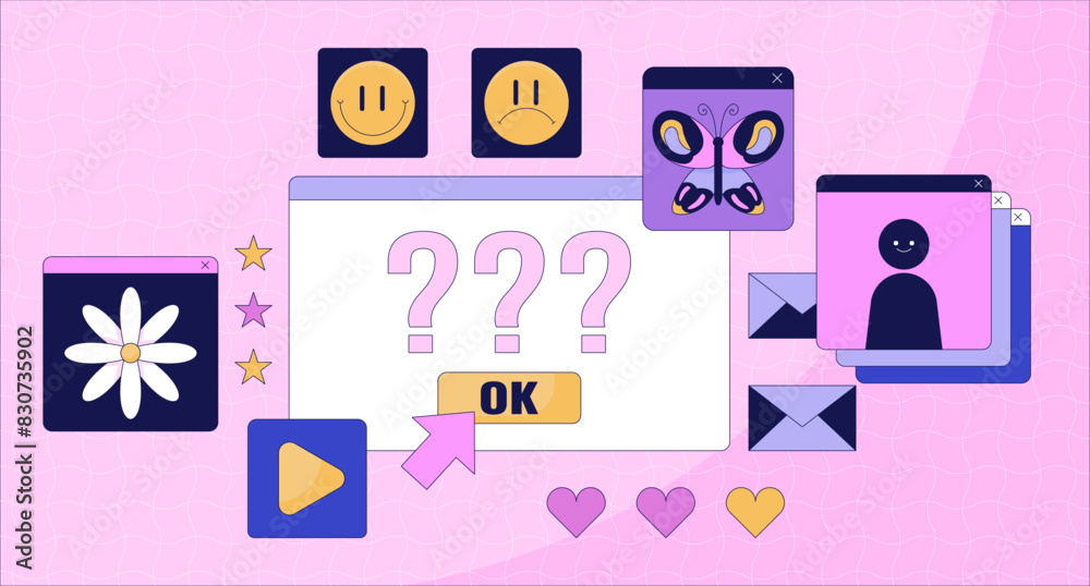 Computer error screen lofi wallpaper. Problems with access on internet ...