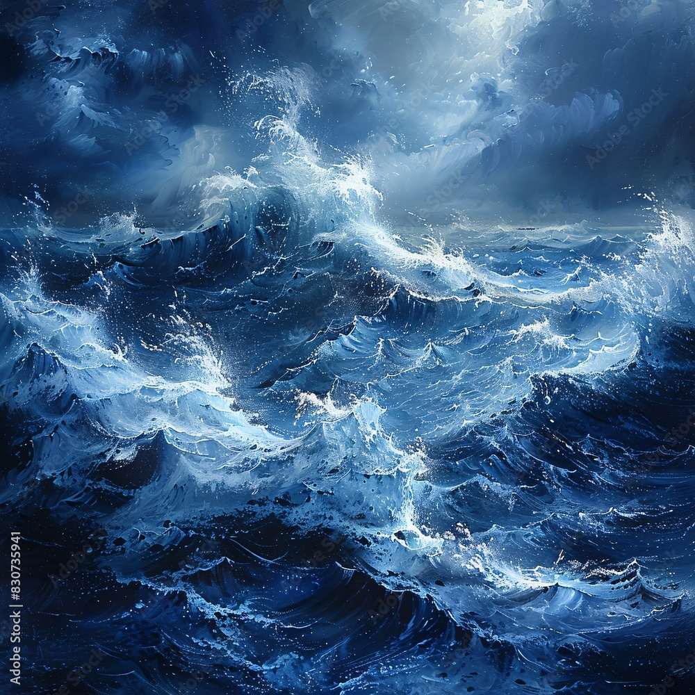 Stormy Seas: Ocean Waves and Clouds in Art