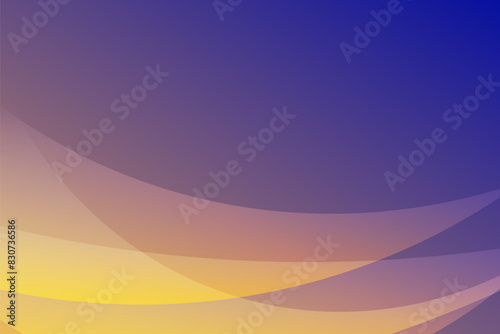 青色とオレンジ色の抽象的な曲線の背景素材、ベクターイラスト