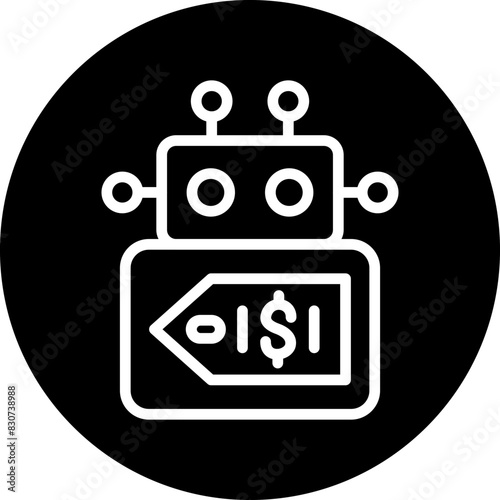 Vector Design Robot Cost Icon Style
