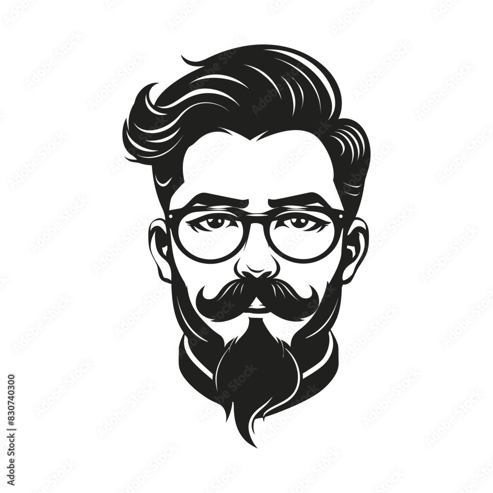the barber with his long mustache and beard the barber with his long mustache and beard