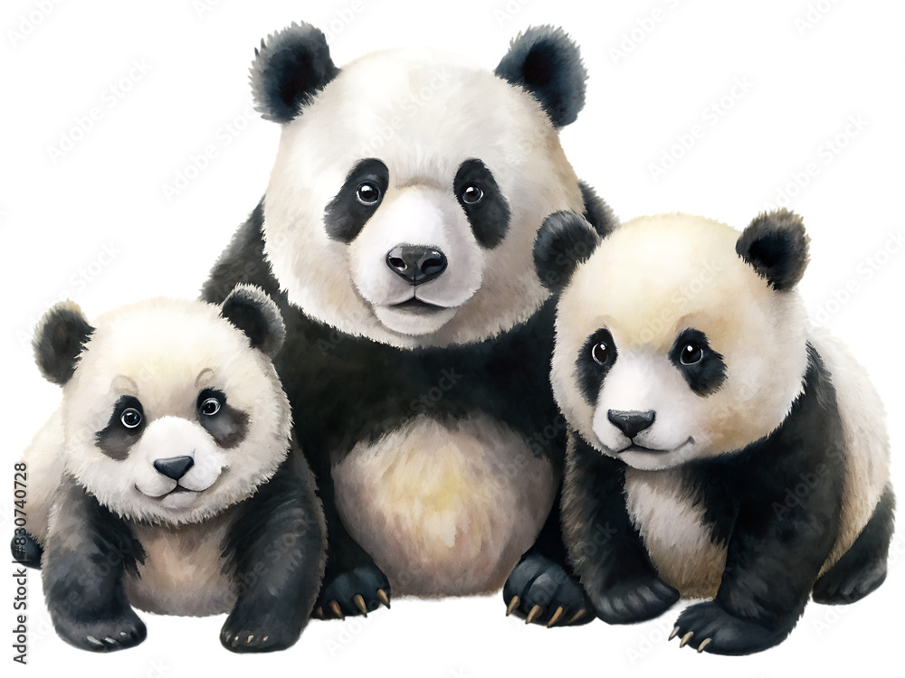 Obraz premium Panda bear with bamboo