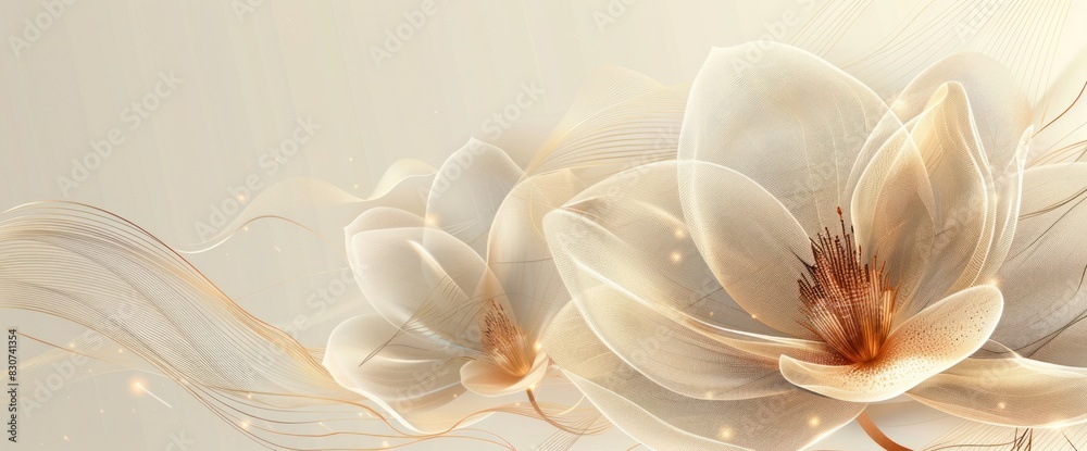 A flowery design with a white background