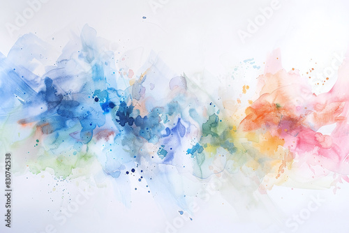 Watercolor Splashes Abstract Modern Art