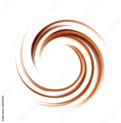 Vector background of swirling creamy chocolate texture