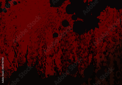 赤い壁にシミのある不気味な背景　ホラー　血	 photo
