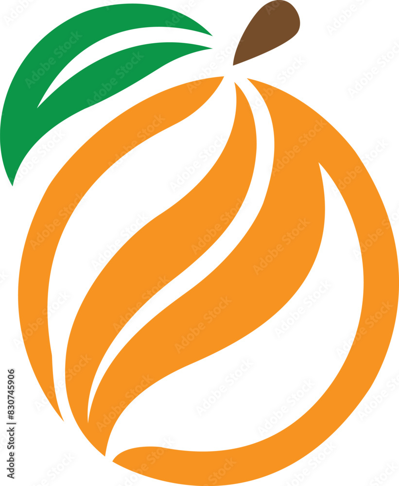 Fototapeta premium a orange and green leaf