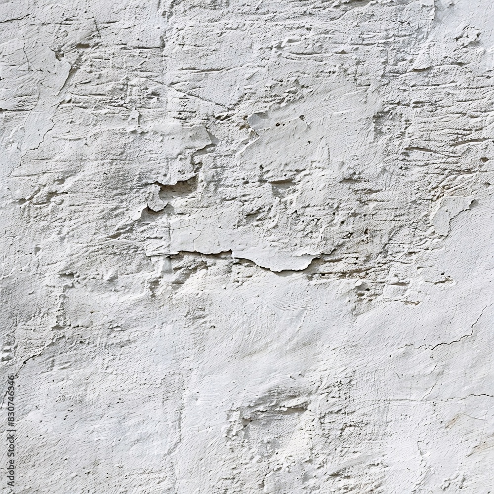 Obraz premium Deteriorating Cement Wall with Cracks and Peeling Paint