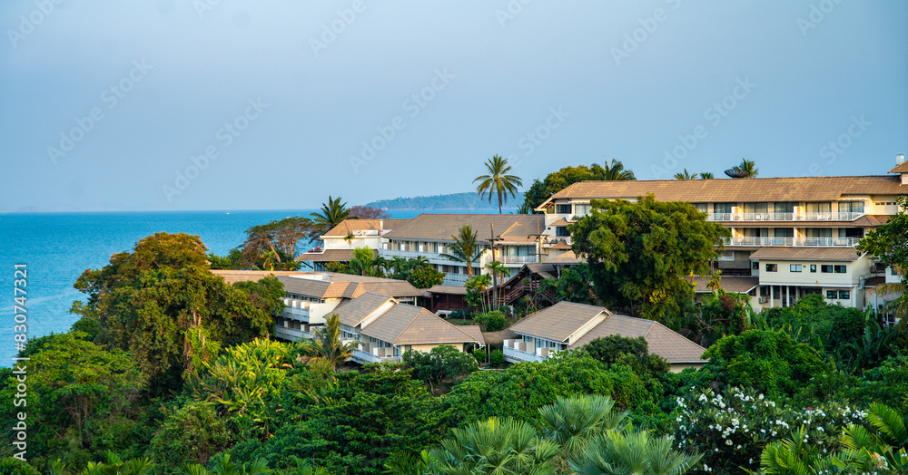 Fototapeta premium View of resort in Cape Panwa beach in Phuket, Thailand