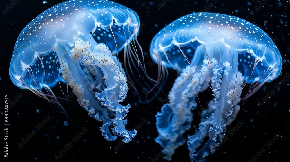 red jellyfish floating in the water red jellyfish floating in the water