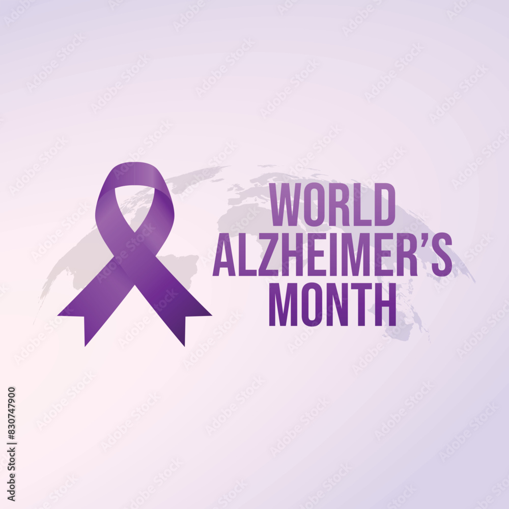 vector graphic of World Alzheimers Month ideal for World Alzheimers Month celebration. vector graphic of World Alzheimers Month ideal for World Alzheimers Month celebration.