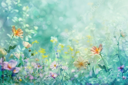 Dreamy Meadow with Wildflowers in Soft Light