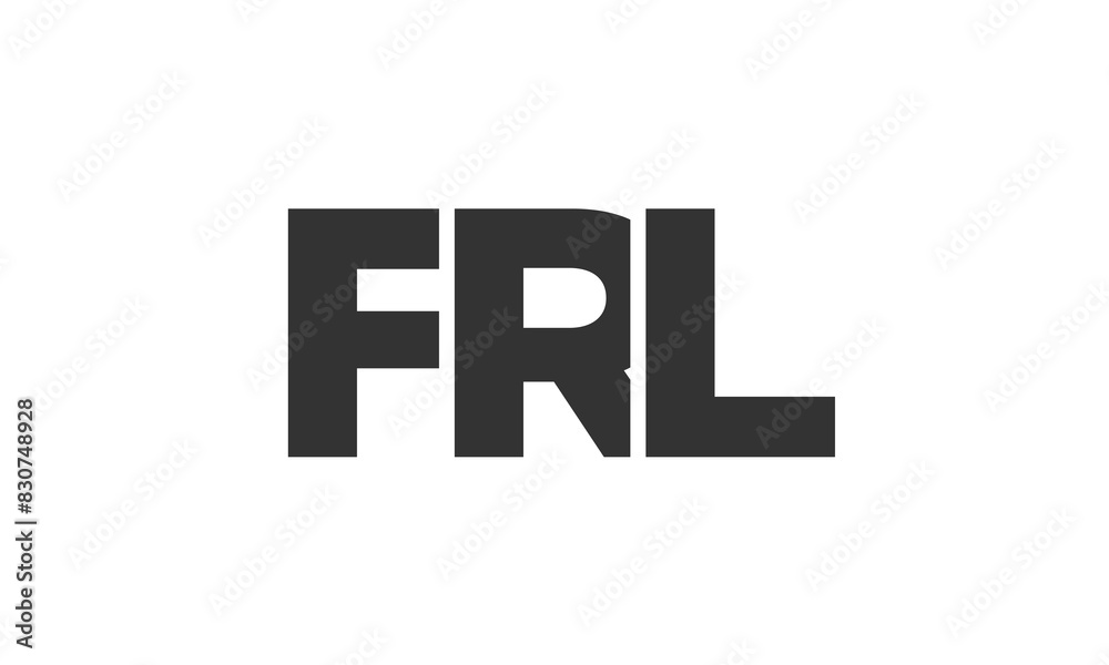 FRL logo design template with strong and modern bold text. Initial based vector logotype featuring simple and minimal typography. Trendy company identity. FRL logo design template with strong and modern bold text. Initial based vector logotype featuring simple and minimal typography. Trendy company identity.