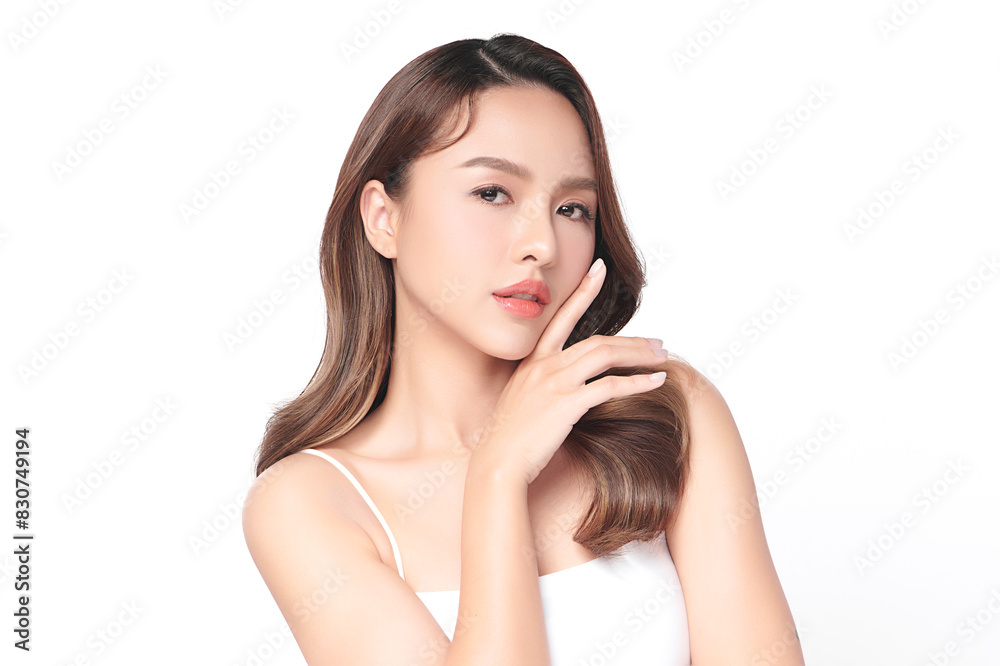 Beautiful young asian woman with clean fresh skin on white background, Face care, Facial treatment, Cosmetology, beauty and spa, Asian women portrait. Beautiful young asian woman with clean fresh skin on white background, Face care, Facial treatment, Cosmetology, beauty and spa, Asian women portrait.