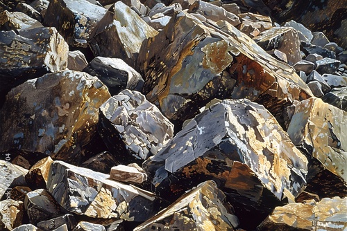 Rocky Coastline: A Study in Textures and Colors