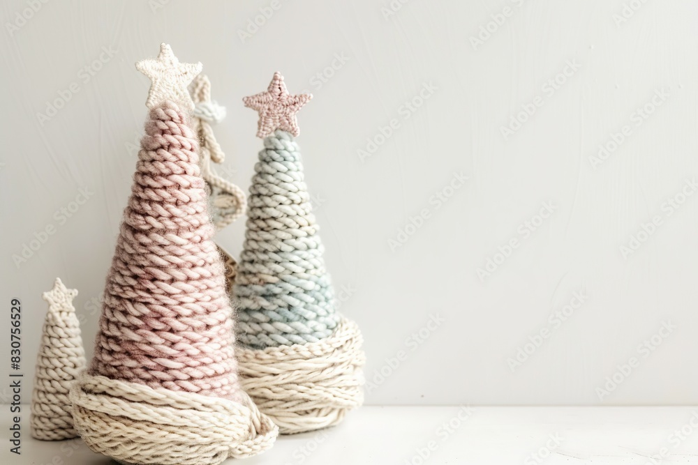 Knitted Christmas Trees. Cool Tree Made of Threads is Trendy Eco Home Decor. Miniature Decoration. Handmade Nordic Holiday Ornament. Scandinavian Style Design. DIY. Zero Waste Xmas Tree. Easy Idea Knitted Christmas Trees. Cool Tree Made of Threads is Trendy Eco Home Decor. Miniature Decoration. Handmade Nordic Holiday Ornament. Scandinavian Style Design. DIY. Zero Waste Xmas Tree. Easy Idea
