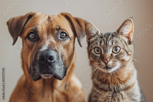 A Dog and a Cat Sharing a Moment of Friendship