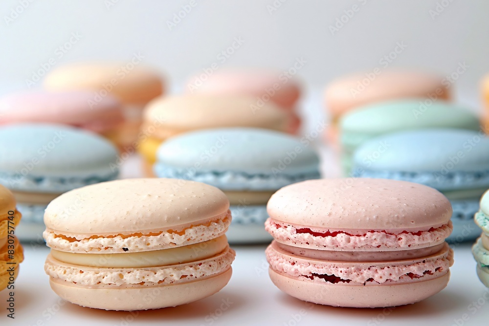 Gourmet Macarons: A Delightful Display of Flavored Pastries
