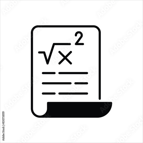 Square Root vector icon