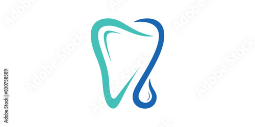 logo design of drops and teeth, liquid, health, dental.logo design icon, vector, symbol, creative, idea.