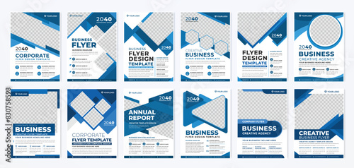 business flyer template design with minimalist concept and clea style use for corporate ads and business profile
