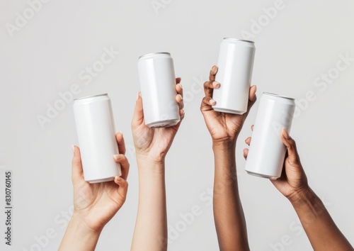Mockup aluminium can product. Beverage product with copy space