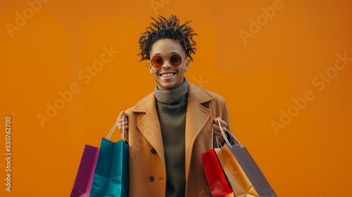 The man with shopping bags photo