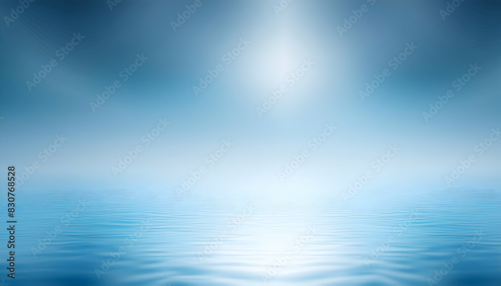 abstract blue gradient glossy surface background with blur effect backdrop