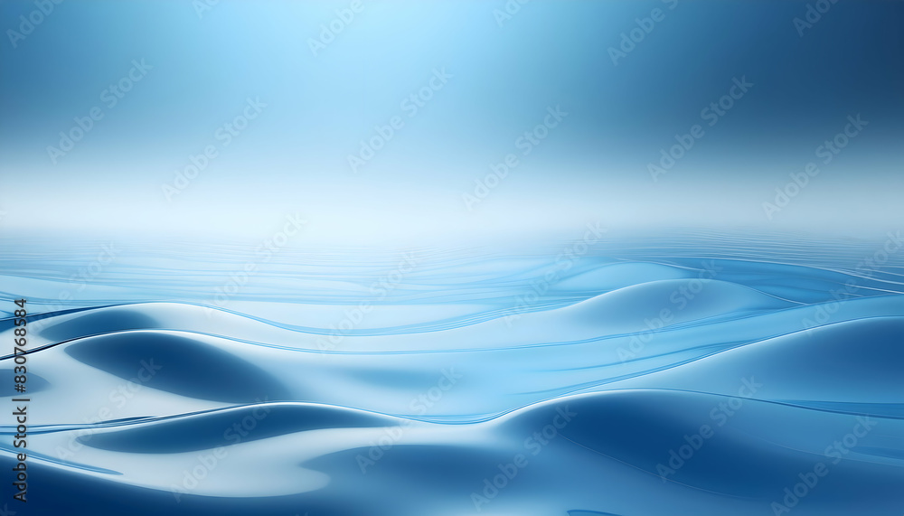 abstract blue gradient glossy surface background with blur effect backdrop