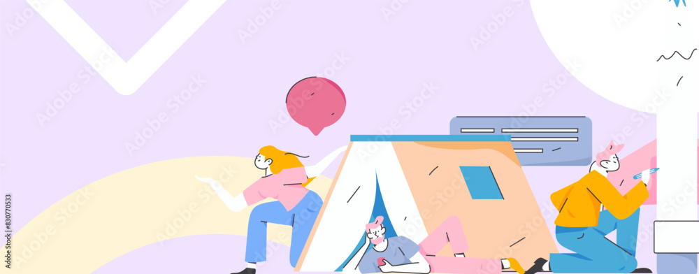 World Book Day Reading Character Flat Vector Concept Operation Hand Drawn Illustration
World Book Day Reading Character Flat Vector Concept Operation Hand Drawn Illustration