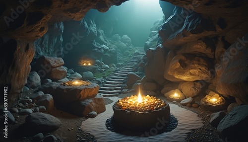 A beautiful and mystical cave photo