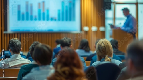 Modern Business Presentation: Analyzing Data with Charts and Graphs in a Professional Setting