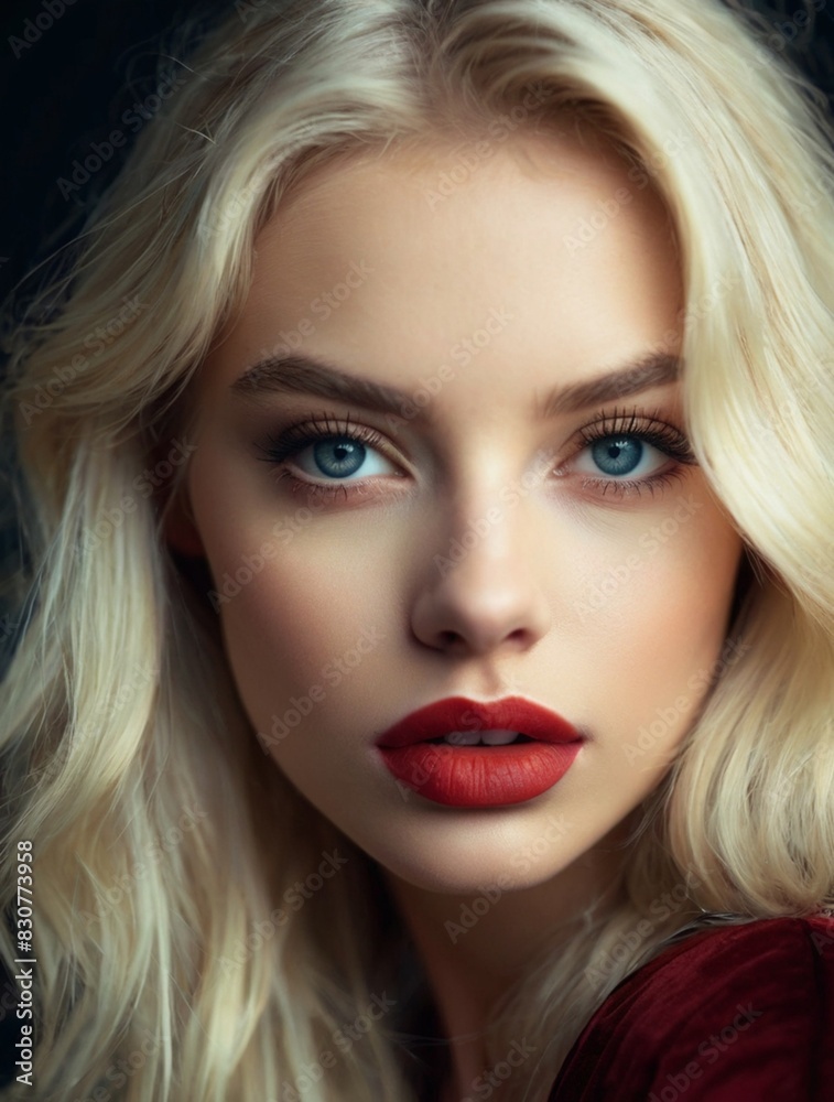 A model that highlights the lips A model that highlights the lips