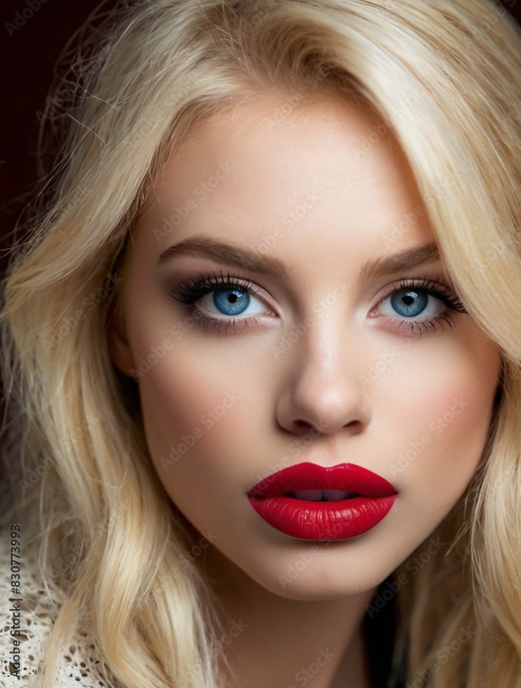 A model that highlights the lips A model that highlights the lips