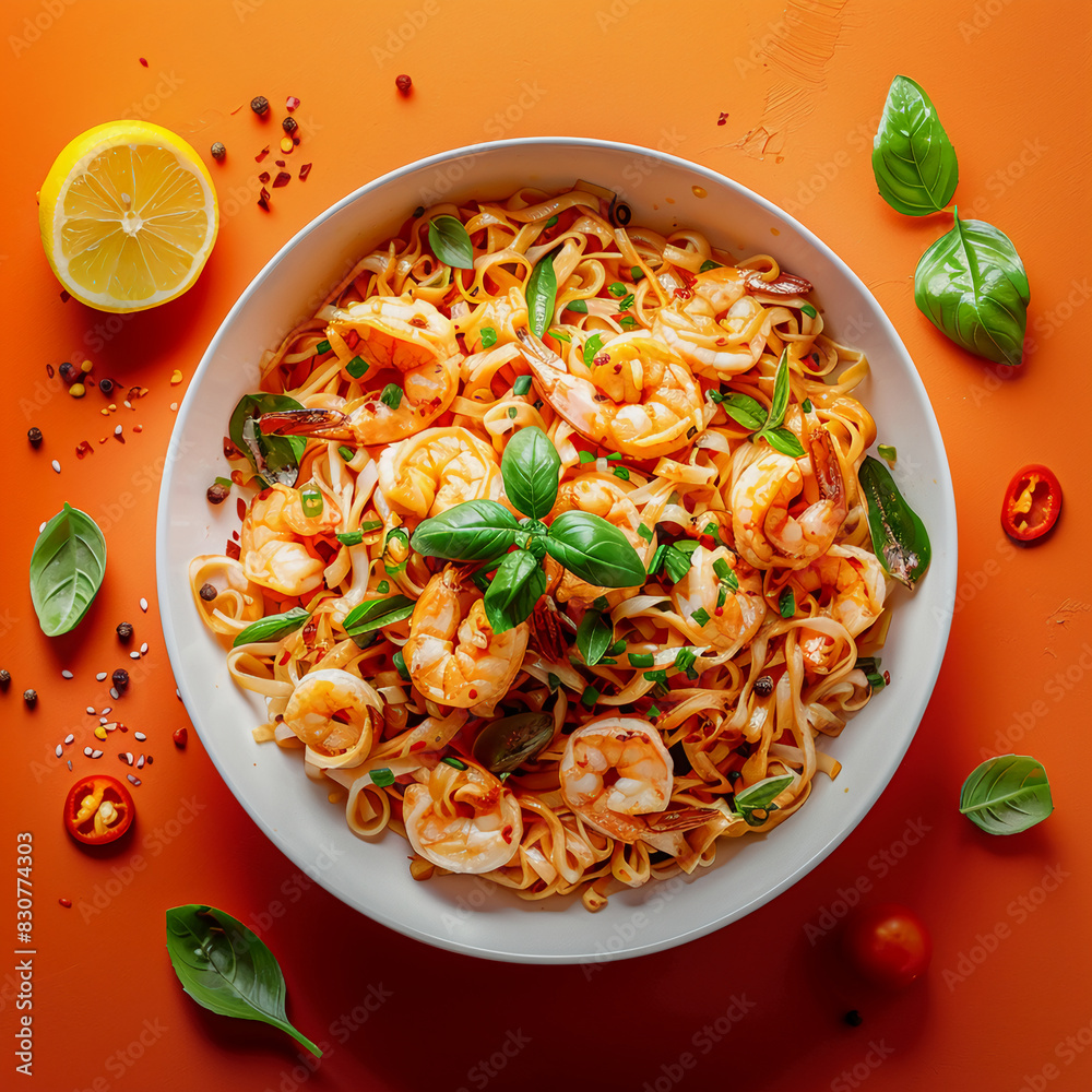A Visual Feast of Pad Thai Udon in Vibrant Hues
